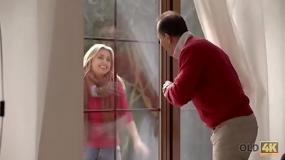 OLD4K. Teen doesnt mind having fucky-fucky with mature stranger