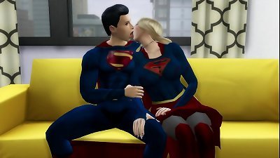 Superman Fucks Supergirl DC PORN 3D