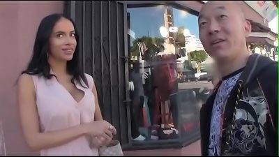 Fortunate Japanese encounters well-endowed Latina, Victoria June