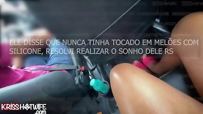 Kriss Hotwife realizes Uber driver's fantasy on a steamy day