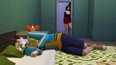 Korean siblings engage in sexual activity while sharing a bed - Asian family members sharing bed and engaging in sexual activity