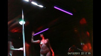 Bunch of wet pussies gets fucked at the bar in El Salvador