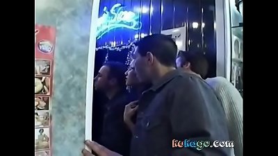 A French swinger's gathering at an adult store