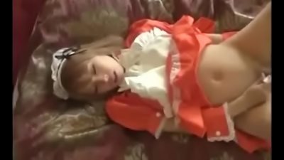 Pregnant Asian beauty gets her pussy filled with sticky creampie.