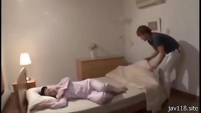 MILF gets fucked while drinking wine in bed