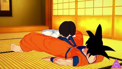 Videl fucks with a strong and muscular version of Goku.