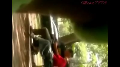 Finger play and self-pleasure in public park for Arab couples in their prime years.