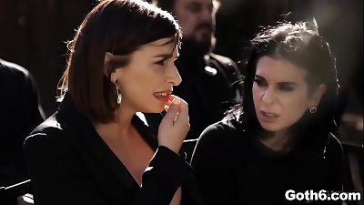 goth girl Marley Brinx nailed at the funeral